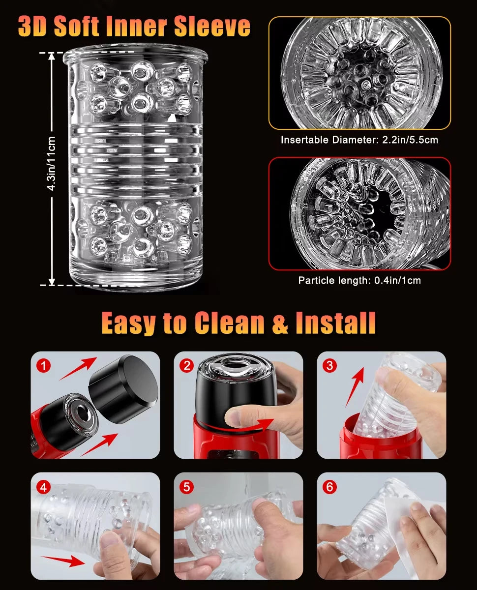 Automatic Male Masturbator Sex Toys for Men Adult Toy Male Sex Toys Hands Free Pocket Pussy Sex Machine Suction Electric Penis