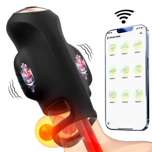 4IN1 Male Masturbator Penis Vibrator 10 Vibrating & 3 Motors Stroker with App Control 360° Wrapping Adult Sex Toy for Training
