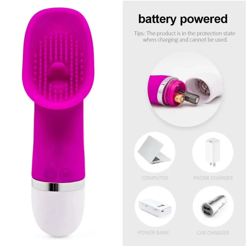 Sex Toys for Women Tongue Licking G Spot Vibrator Clit Sucker Stimulator AV Magic Wand Massager Female Masturbation Adult Goods