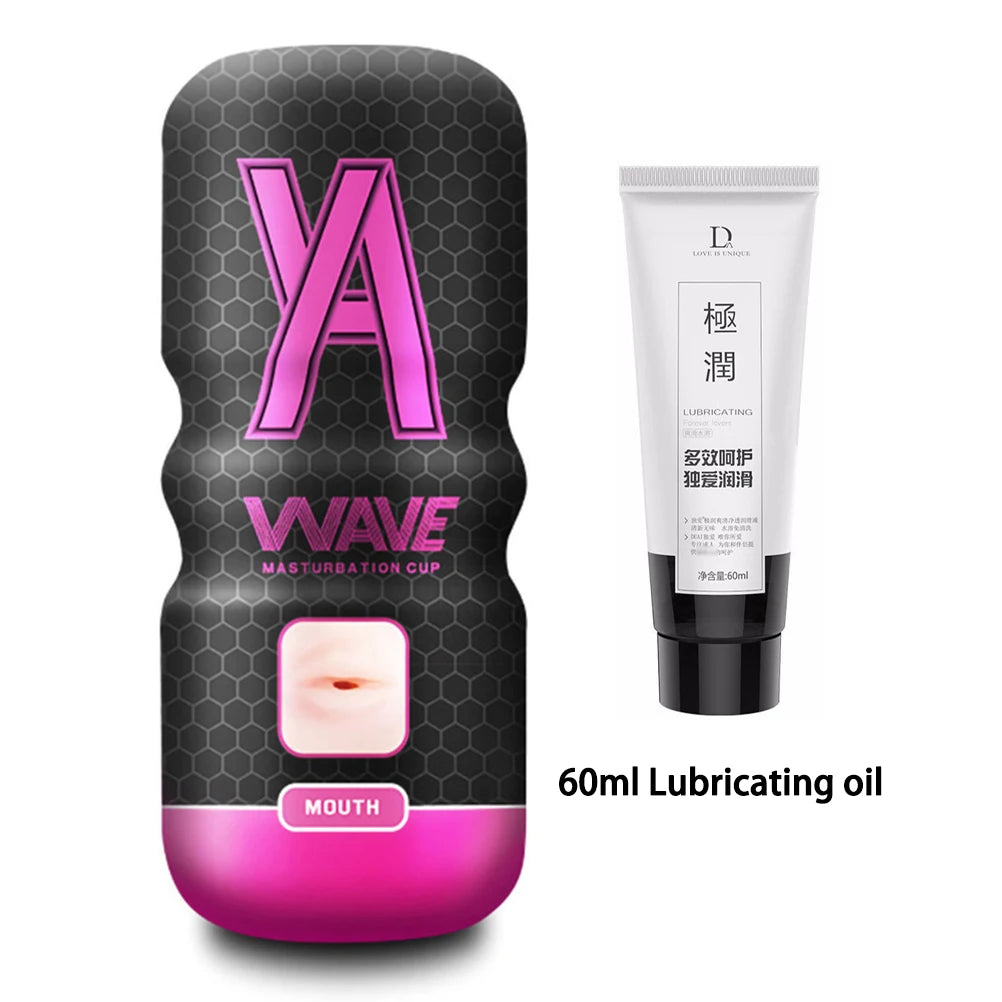 Powerful Sucking Masturbation Cup Realistic Anal Vagina Pocket Pussy Blowjob Massager Male Masturbator Sex Toys for Men 18+