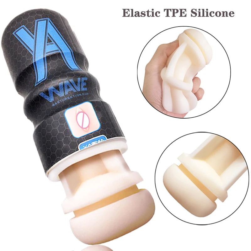 Powerful Sucking Masturbation Cup Realistic Anal Vagina Pocket Pussy Blowjob Massager Male Masturbator Sex Toys for Men 18+
