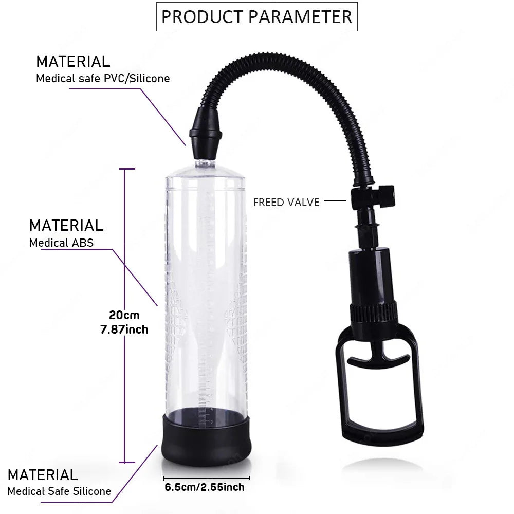 Electric Penis Pump IPX7 Waterproof Adult Sex Toys Dick Enlarger for Men Erection Penis Enlargement Masturbator Sex Toys for Men