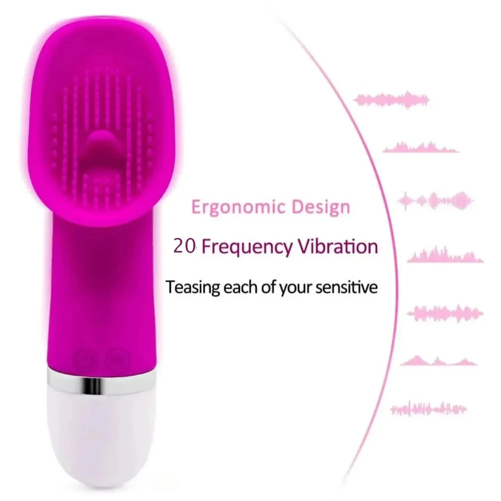 Sex Toys for Women Tongue Licking G Spot Vibrator Clit Sucker Stimulator AV Magic Wand Massager Female Masturbation Adult Goods