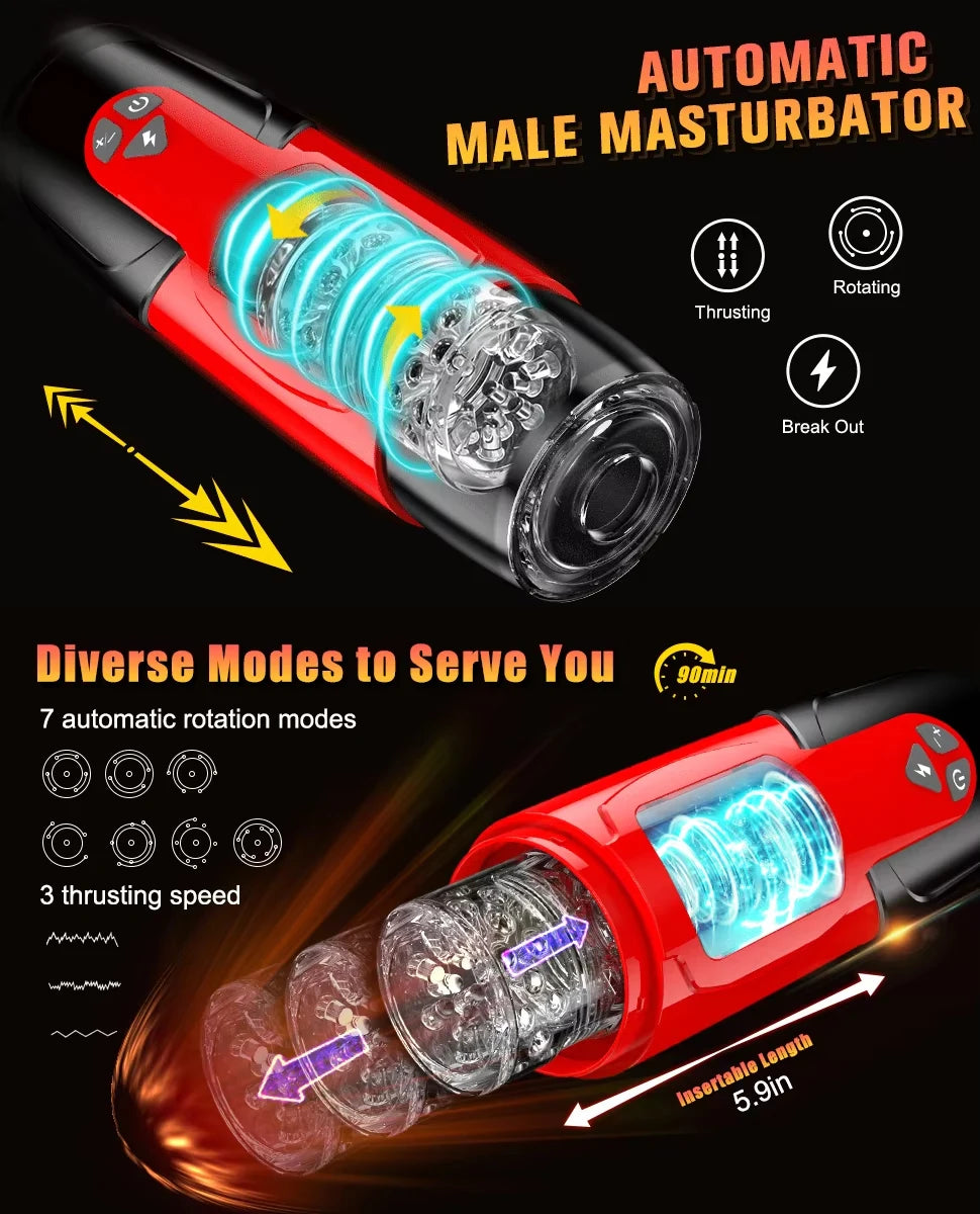 Automatic Male Masturbator Sex Toys for Men Adult Toy Male Sex Toys Hands Free Pocket Pussy Sex Machine Suction Electric Penis