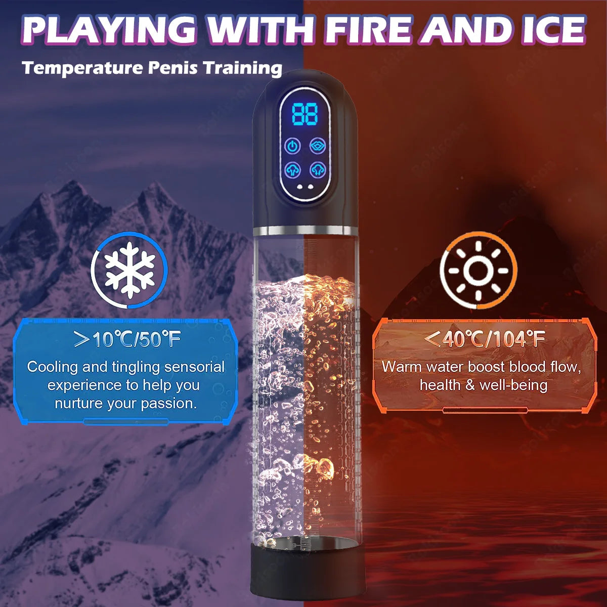 Electric Penis Pump IPX7 Waterproof Adult Sex Toys Dick Enlarger for Men Erection Penis Enlargement Masturbator Sex Toys for Men