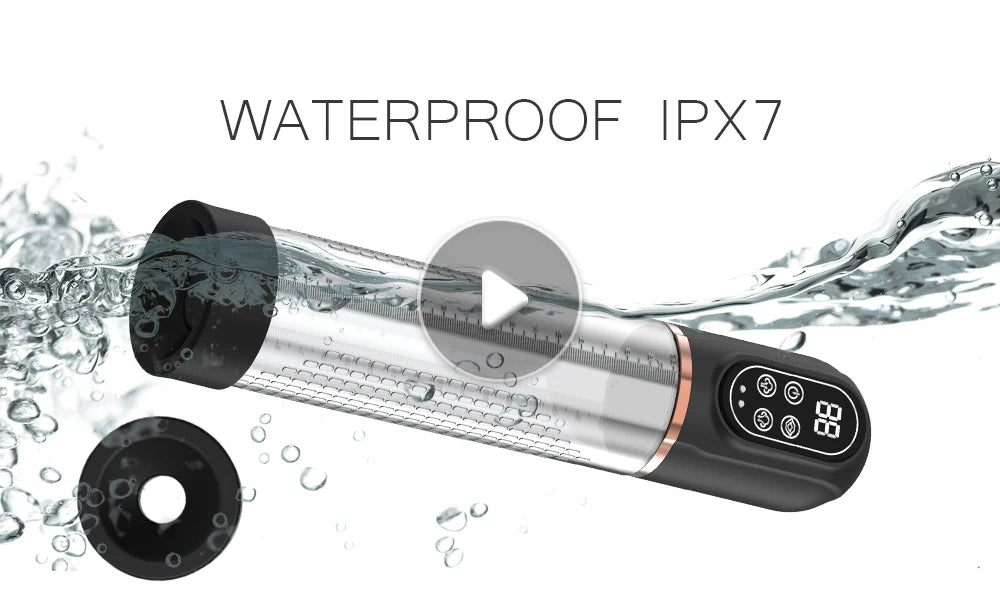 Electric Penis Pump IPX7 Waterproof Adult Sex Toys Dick Enlarger for Men Erection Penis Enlargement Masturbator Sex Toys for Men