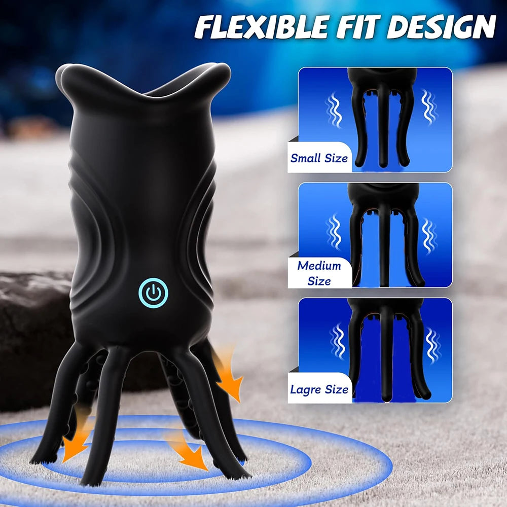 Male Masturbator Sex Toys for Men– Penis Trainer Vibrator with 9 Vibrations,  APP Control 360° Full Blowjob Stroker Sex Machine