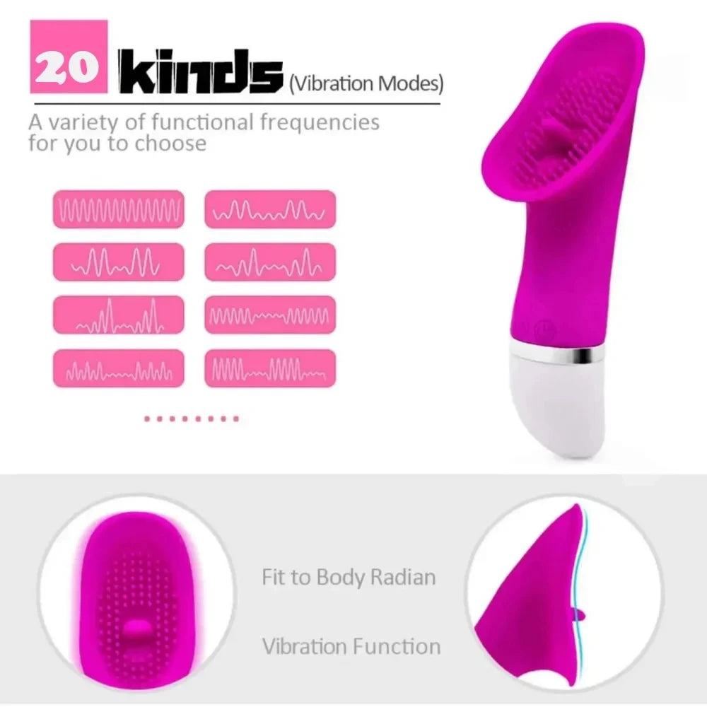 Sex Toys for Women Tongue Licking G Spot Vibrator Clit Sucker Stimulator AV Magic Wand Massager Female Masturbation Adult Goods