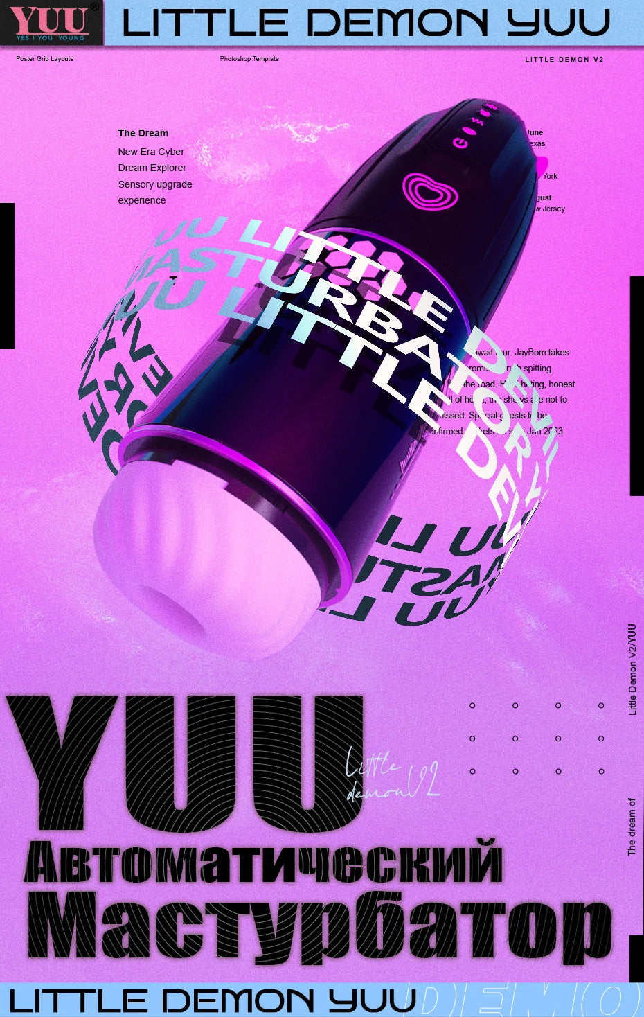 YUU Automatic Male Masturbator APP Control Sex Toys for Men Blowjob Sex Machine with 10 Vibrating 9 Thrusting Rotating 3 Sleeves