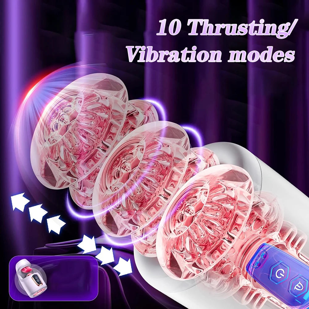 Sex Toys for Men Male Masturbator Sex Toy with 10 Thrusting Tongue Licking Modes Blowjob Sex Machine Stroker Penis Training 18+