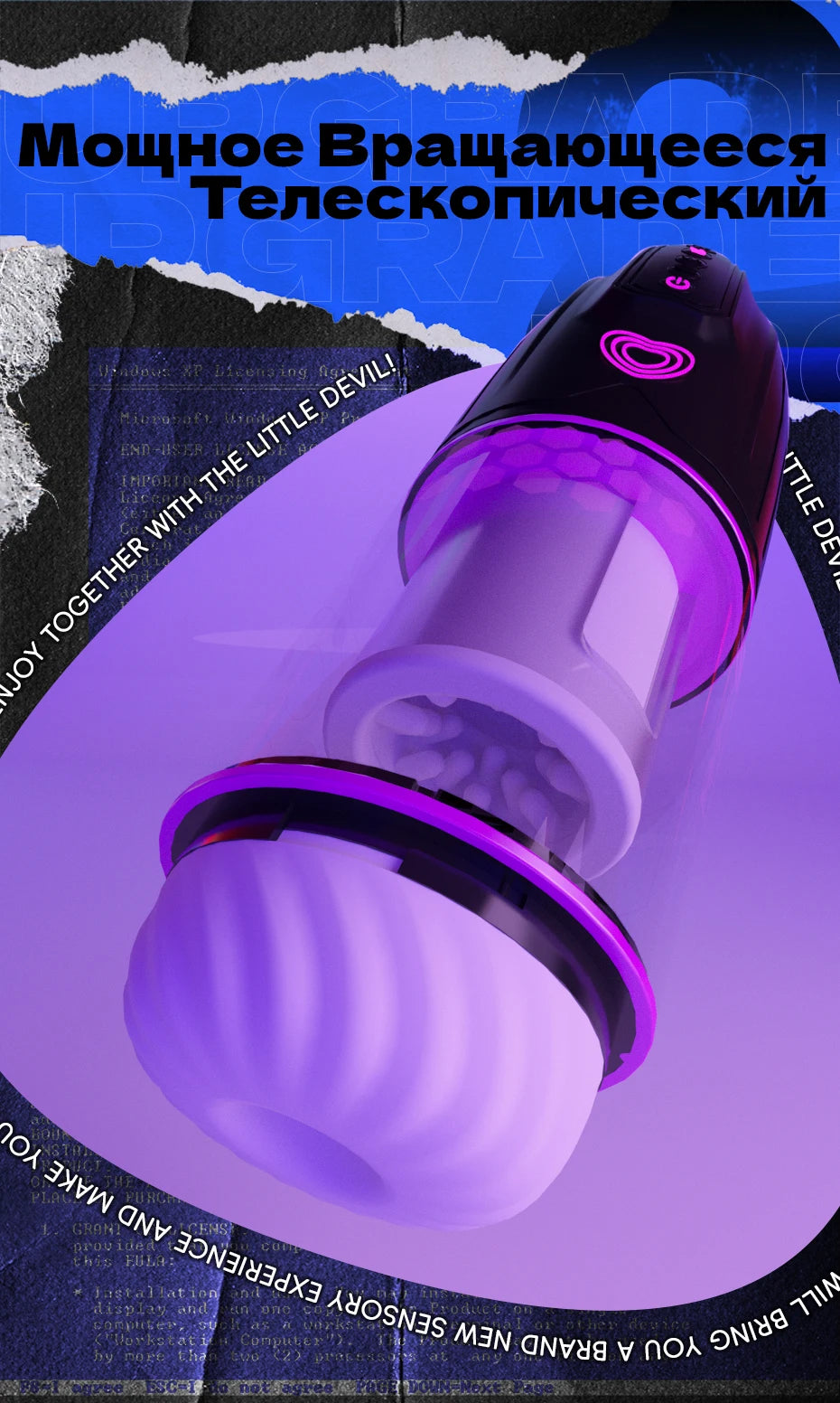 YUU Automatic Male Masturbator APP Control Sex Toys for Men Blowjob Sex Machine with 10 Vibrating 9 Thrusting Rotating 3 Sleeves