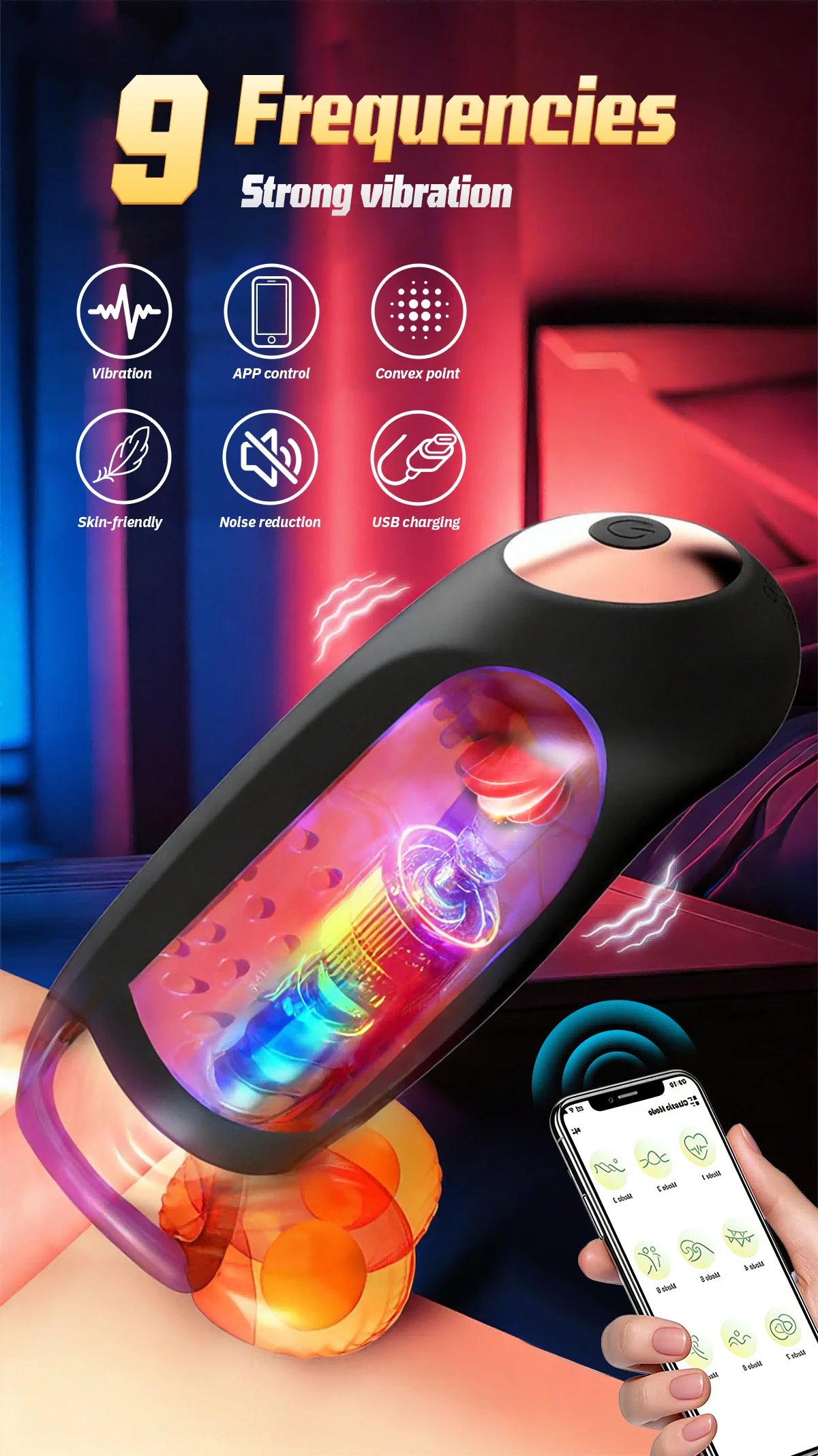 Male Masturbator APP Control Vibrator Penis Delay Trainer Glans Massager Adult Sex Toys Men Stimulator Enhancement Products