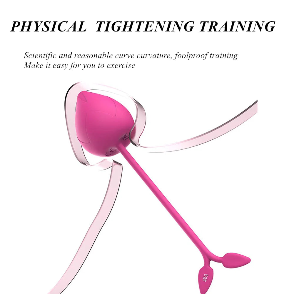 Sex Toys for Women Pussy Vagina Tighten Toy Vaginal Dumbbells Vibrating Eggs Soft Silicone Flower Bud Kegel Balls Adult Supplies