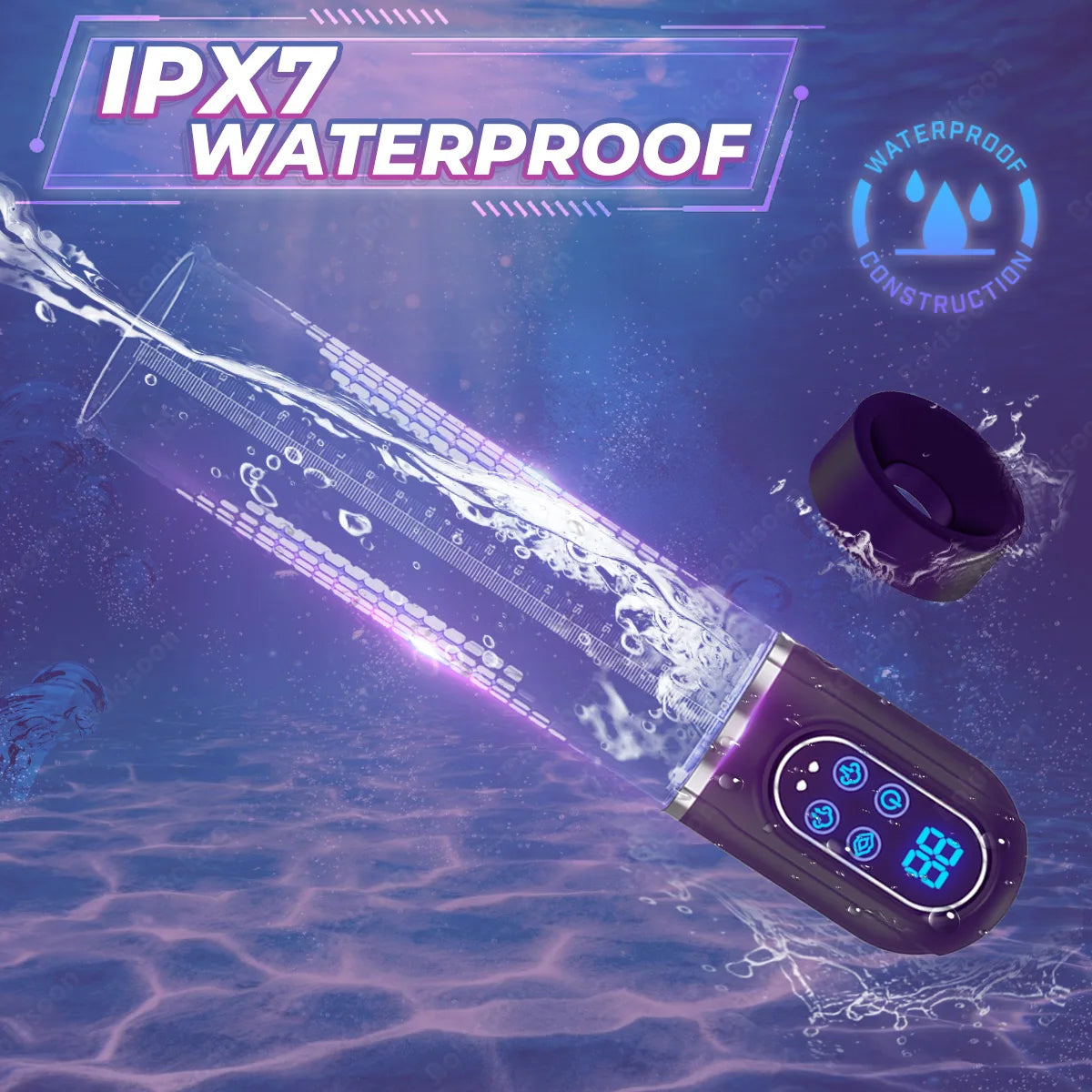 Electric Penis Pump IPX7 Waterproof Adult Sex Toys Dick Enlarger for Men Erection Penis Enlargement Masturbator Sex Toys for Men