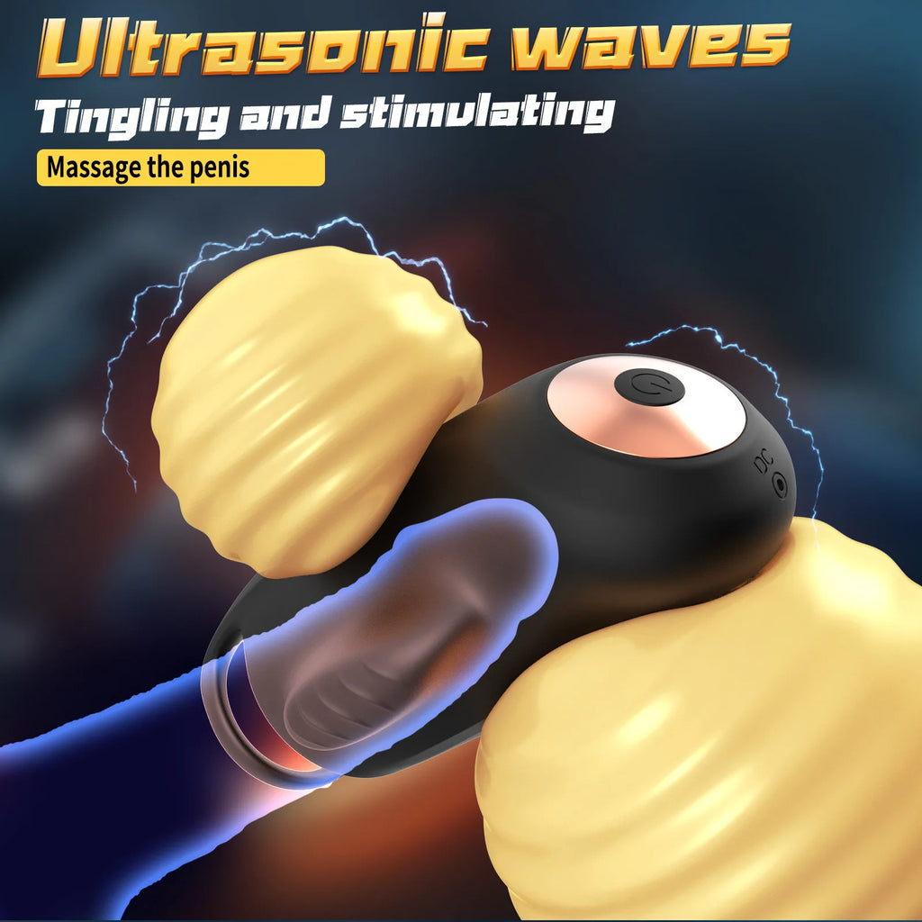 4IN1 Male Masturbator Penis Vibrator 10 Vibrating & 3 Motors Stroker with App Control 360° Wrapping Adult Sex Toy for Training