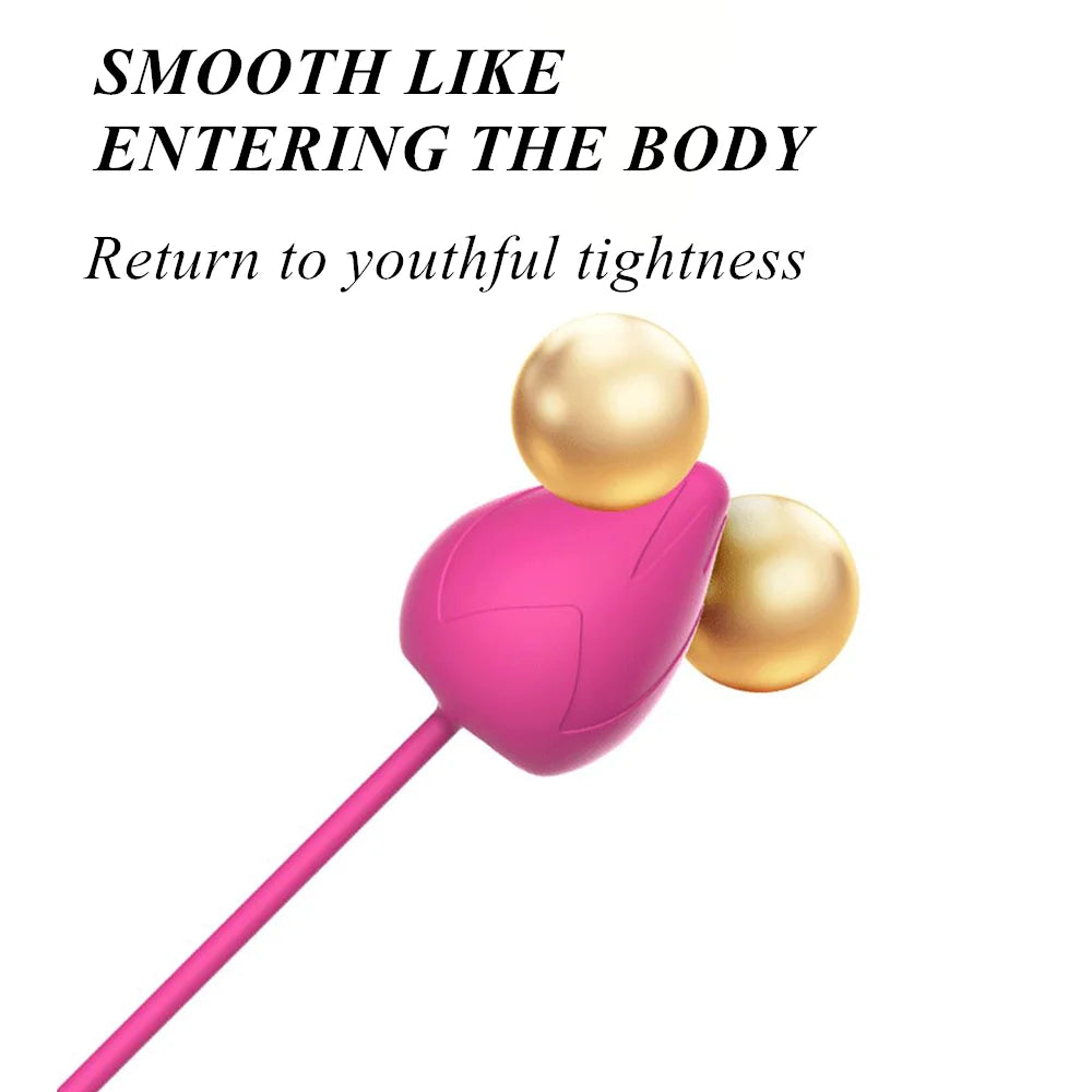 Sex Toys for Women Pussy Vagina Tighten Toy Vaginal Dumbbells Vibrating Eggs Soft Silicone Flower Bud Kegel Balls Adult Supplies