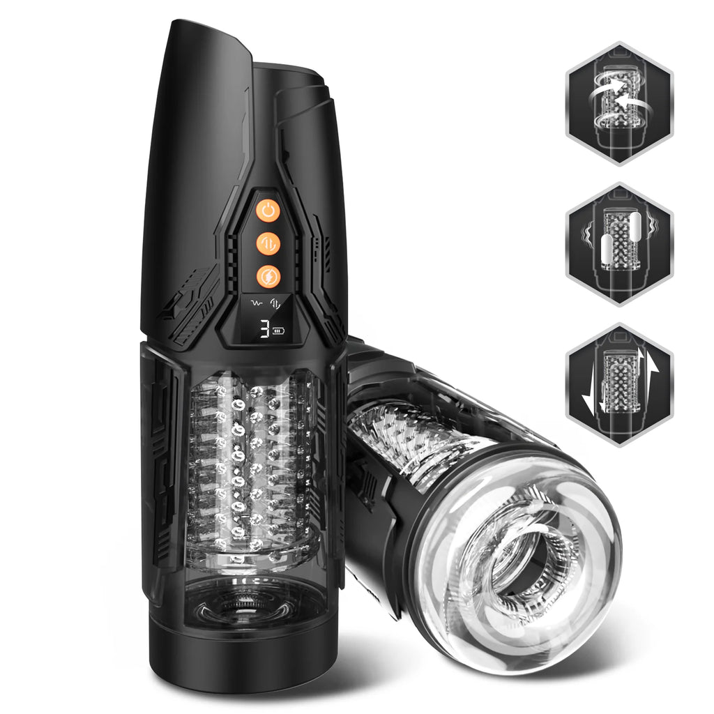 Electric Male Masturbator Sex Toy Artificial Vagina Telescopic Sucking Rotating Penis Trainer Adult Pocket Pussy Sex Toy for Men